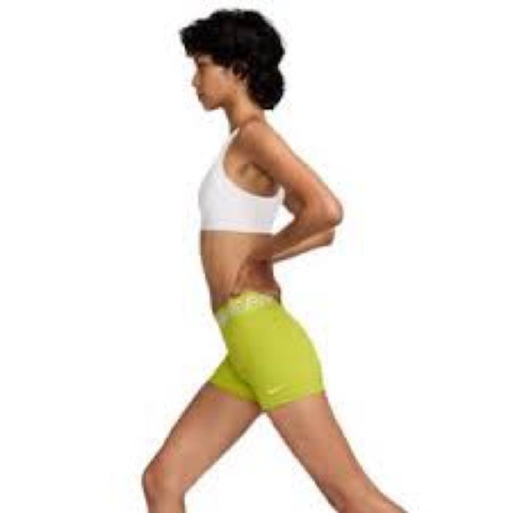 Nike Pro Combat Dri-fit compression shorts yellow pink white womens size medium - Picture 2 of 7